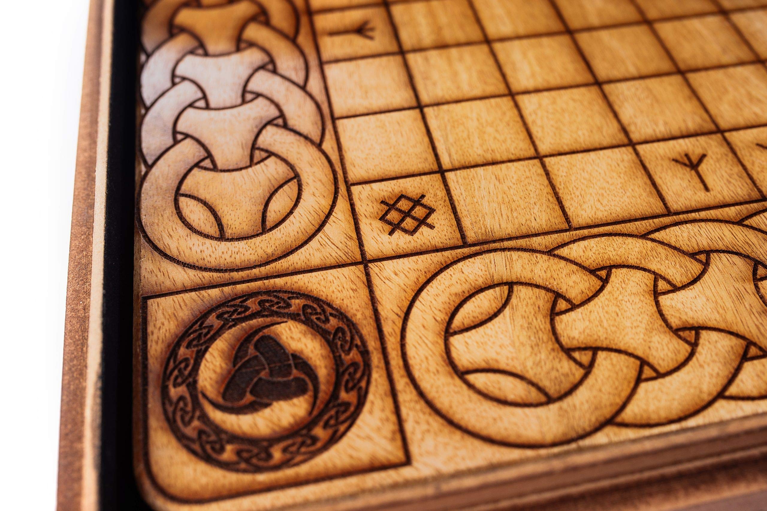 Conjunto de Hnefatafl Viking feito à mão com peças de jogo Ox-Bone